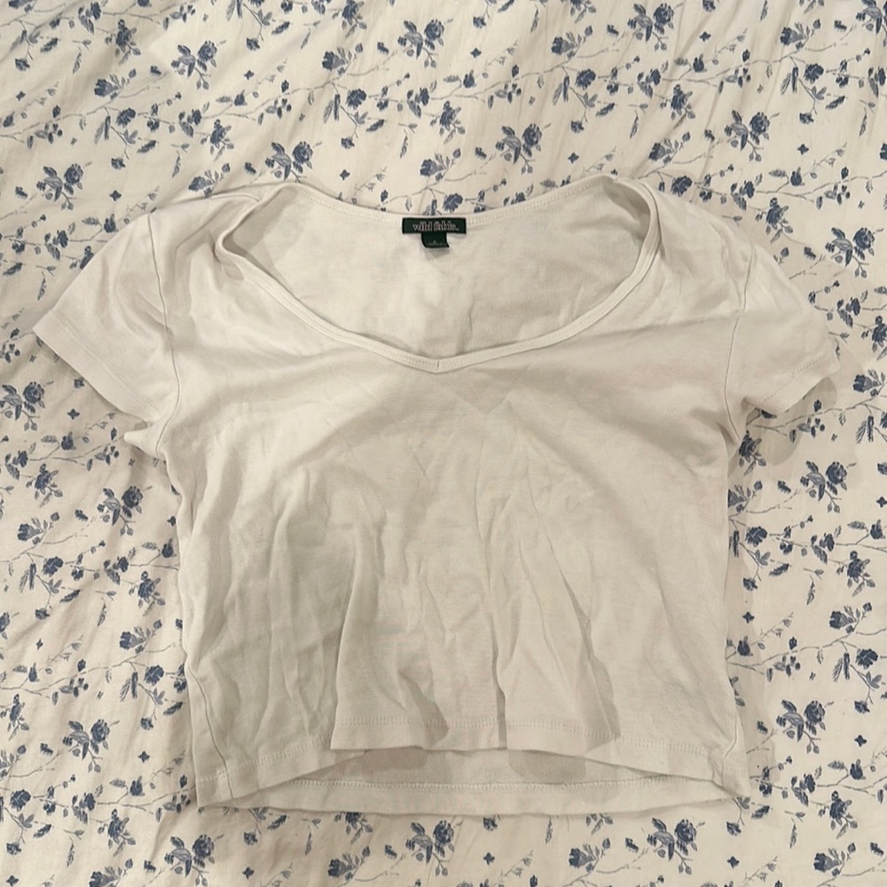 White crop top
